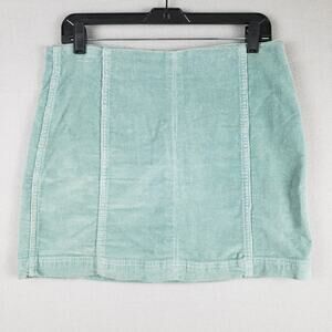 Corduroy Mini Skirt Robins Egg Blue Preppy Light Academia School Girl Size 10
